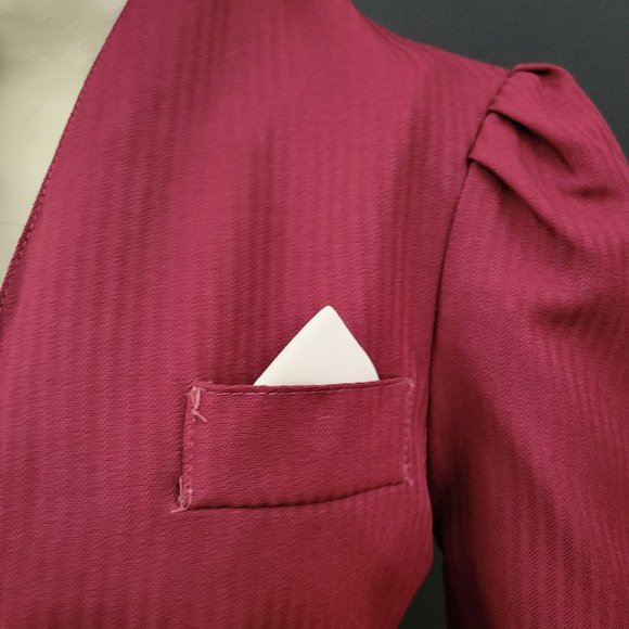 70s/80s Burgundy Skirt Suit - Picture 3 of 14